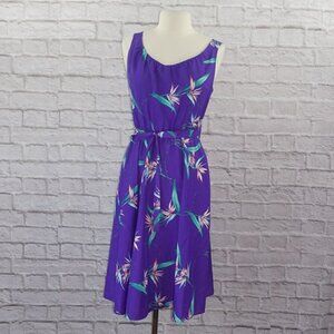 Vintage 70s Hawaiian Floral Wrap Dress